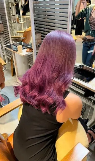 ロング カラー ハイトーンカラー が絶対可愛い✨泰聖✨のヘアスタイル