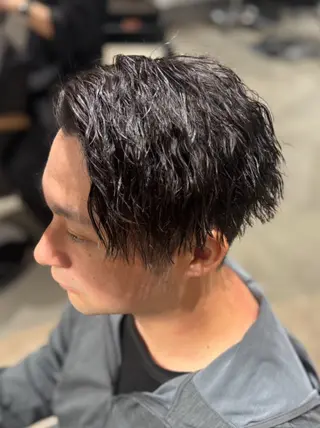 パーマ メンズ メンズ特化 ulus高森蓮のヘアスタイル
