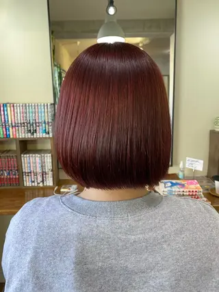 ショート カラー パーマ 齋藤 リクのヘアスタイル