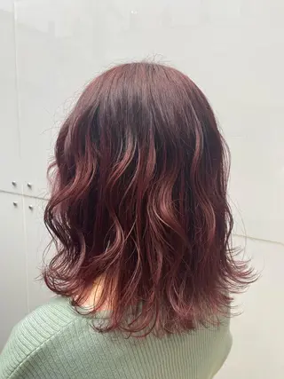 セミロング カラー h Blanche 丸山 稚葉のヘアスタイル