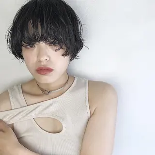 ショート カラー カラーモデル募集中 美容室ハピスのヘアスタイル