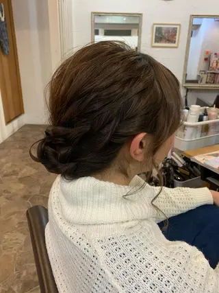セミロング ヘアアレンジ 菅沢 奈生のヘアスタイル