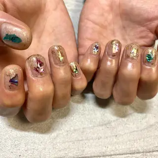 ショート カラー パーマ ヘアアレンジ メンズ キッズ ネイル マツエク・マツパ アイブロウ 今福鶴見ネイル 8(エイト)のネイルデザイン