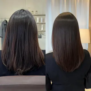 ミディアム EIGHT plum TOKIOリミテッドのヘアスタイル