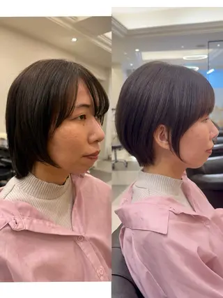 ショート 【ショート/ボブ 丸みショート】深萱のヘアスタイル