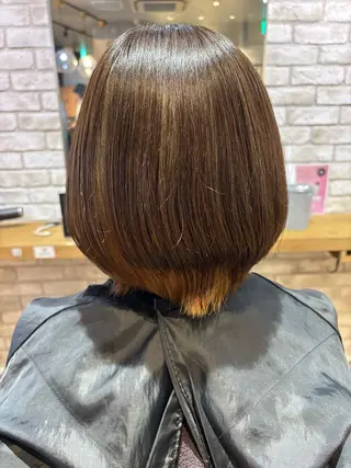 ショート カラー 🎀ワンレンボブ🎀 ワンカラー　あゆみのヘアスタイル