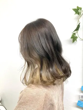 ミディアム カラー パーマ ヘアアレンジ 髪質改善✧︎カラー 💎AIM【アイム】のヘアスタイル