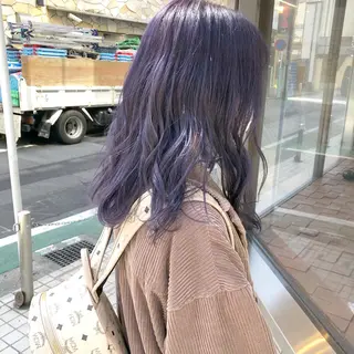 ミディアム カラー パーマ ヘアアレンジ ハイトーン特化🤍 浦住のヘアスタイル