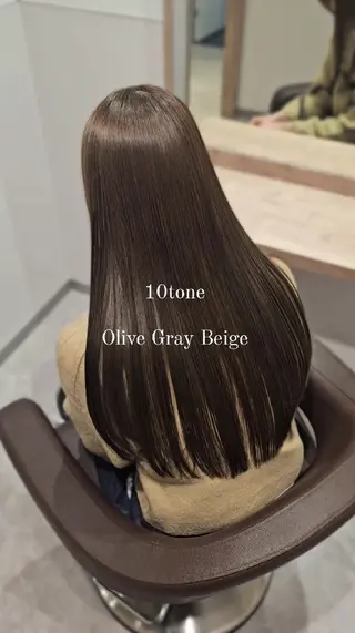 セミロング カラー 縮毛矯正をしている人 のためのカラーのヘアスタイル