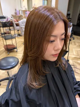 ミディアム カラー Nanaka Luana 難波店のヘアスタイル