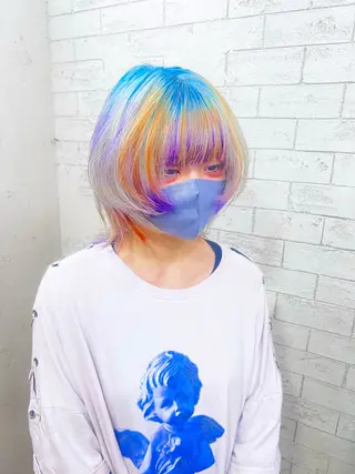 ショート ハイトーン/レイヤー ウルフ/V系kanaのヘアスタイル