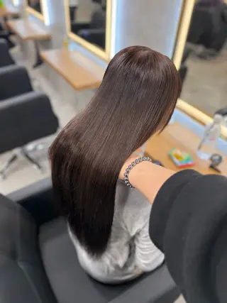 ロング カラー ヘアアレンジ レイヤー×透明感カラ ーHAYATOのヘアスタイル