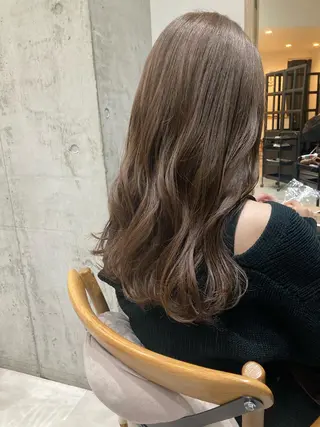 セミロング ✨色持ちの良い艶 カラー✨蟹江真世のヘアスタイル