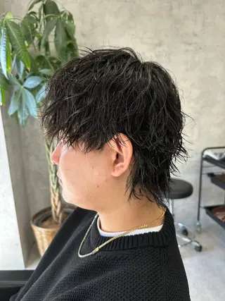 ショート パーマ メンズ ユウ🪄 パーマ指名No1のヘアスタイル