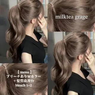 カラー 🩶透明感ブリーチ カラー🩶 maoのヘアスタイル