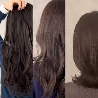 セミロング パーマ レイヤーカットのプロ 大人ヘア宮森貴志のヘアスタイル