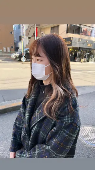 ロング カラー パーマ ヘアアレンジ メンズ キッズ ネイル マツエク・マツパ アイブロウ 🐺ウルフ×ハイトー ン🖤Yukinoのヘアスタイル