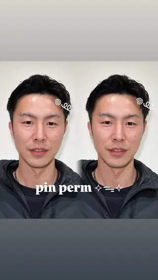 ショート パーマ 透明感カラー×レイヤ ー🧊横田 冴のヘアスタイル