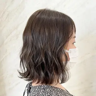 ミディアム カラー 顔周りカット/透明感 カラー🤍大塚蛍のヘアスタイル