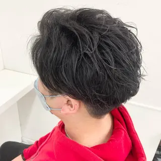 パーマ メンズ ベージュカラー/ レイヤー/モモ/横浜のヘアスタイル