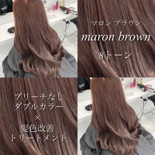カラー 🤍ブリーチなし ブラウンhimi🤍のヘアスタイル