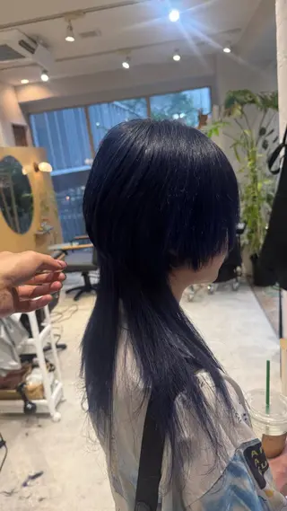 ミディアム カラー 🐺ハイトーン/ウル フ/ローライト/大夢のヘアスタイル