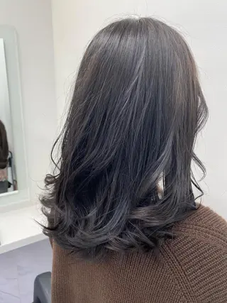 セミロング カラー ヘアアレンジ メンズ特化 水口湧太のヘアスタイル