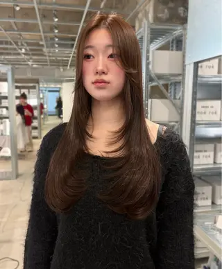 ロング カラー ダブルカラー/レイヤ ーカット 🤍ゆきなのヘアスタイル