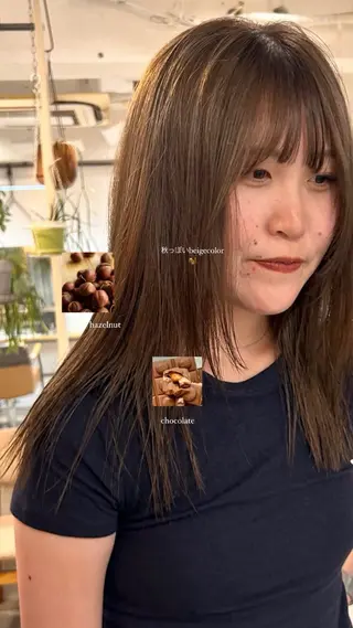 カラー じゅわっと暖色カラー 🍊Moemiのヘアスタイル