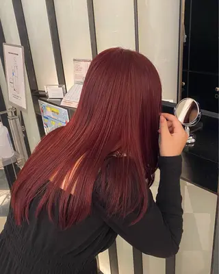 ロング 高山沙来/ストレート パーマ特化/縮毛矯正のヘアスタイル