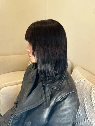 ミディアム カラー むらたナチュラルパー マ🌀透明感カラーのヘアスタイル