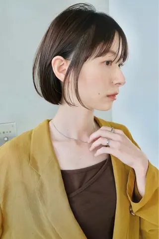 ショート カラー 透明感カラー/似合わ せカット/大島実加永のヘアスタイル