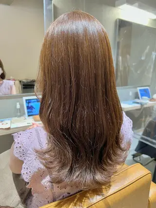 セミロング カラー 縮毛矯正×艶カラー /中村勇太のヘアスタイル