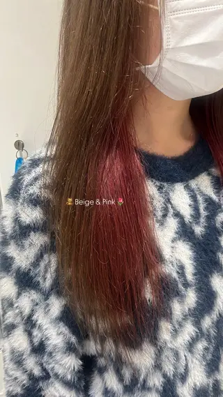 ロング カラー 透明感ベージュ× レイヤーSayu🎀のヘアスタイル