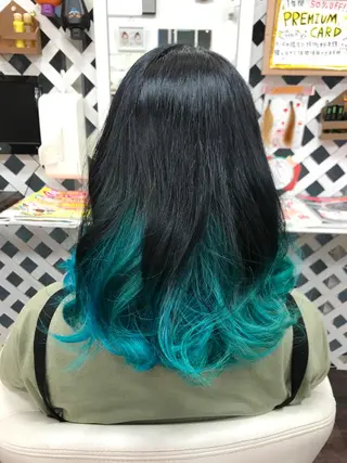 ロング カラー 岩谷/ブリーチ 🪽透明感カラーのヘアスタイル