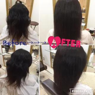 セミロング 岩倉 諒のヘアスタイル