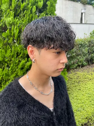 ショート カラー パーマ ヘアアレンジ メンズ 亀井隆汰/メンズ専門 パーマ特化美容師のヘアスタイル