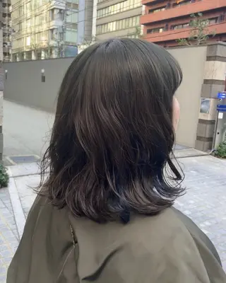 ミディアム カラー ヘアアレンジ 髪質改善/艶髪/矯正 ヘアアレンジ/西梅田のヘアスタイル