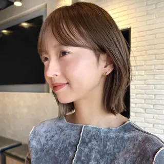 ショート カラー 顔まわり🥨レイヤー /透明感/水口舞奈のヘアスタイル