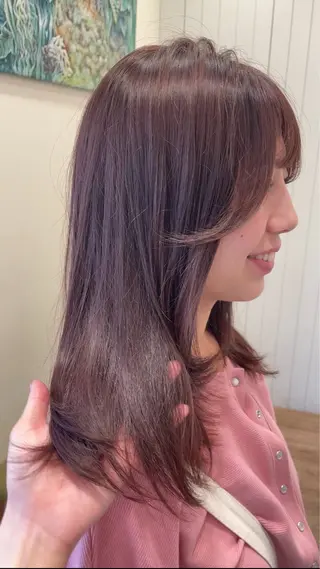 セミロング レイヤー／大宮／韓国 🤍AYA🤍のヘアスタイル
