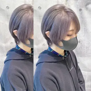 ミディアム カラー ウルフカット ハッシュカット/七海のヘアスタイル