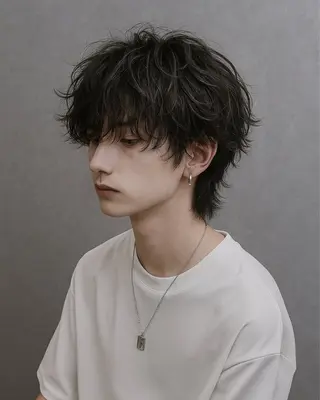 ミディアム パーマ ヘアアレンジ メンズ Ryo横浜韓国ヘア/ 曲がる縮毛矯正特化のヘアスタイル