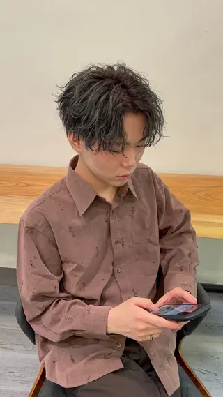ショート カラー ヘアアレンジ メンズ 大西 れいやのヘアスタイル