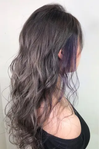 ロング カラー _WHITE+ 南海難波店のヘアスタイル