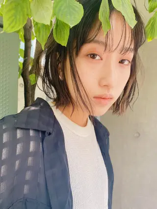 ミディアム カラー IVORY.所属・🟩白髪ぼかし/ボブ /ショートヘア/大司のヘアスタイル