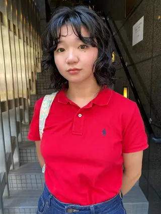 ミディアム 薄暮 マツイ レンのヘアスタイル