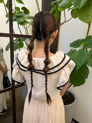 ロング ヘアアレンジ ブリーチなし透明感 カラー🪽 尾里真桜のヘアスタイル