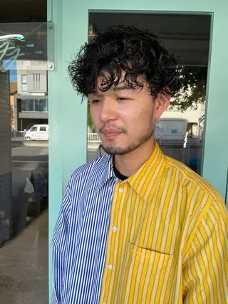 ショート パーマ メンズ amy.所属・メンズカットパーマ/ ブリーチ高柳将太のヘアスタイル