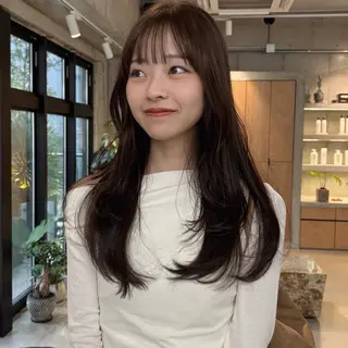 ロング rina/岐阜/可児 透明感カラーのヘアスタイル