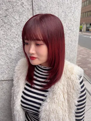 セミロング カラー 銀座/カラー 🎀momo🎀のヘアスタイル
